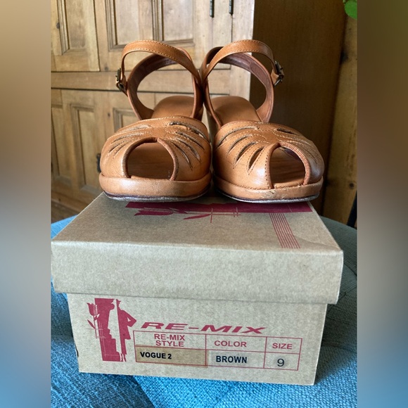 RE-MIX Classic Vintage Footwear Vogue Wedge Sandals - Picture 4 of 10